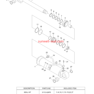 HYUNDAI HL770 31Y2-02970  31Y2-02860 31Y2-08270